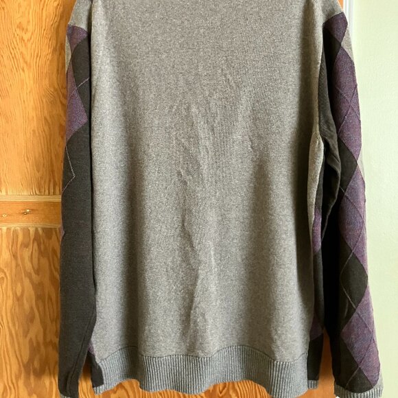 NWOT Mauritzio Baldassari Shawl-Collar Argyle Cardigan - Picture 2 of 3